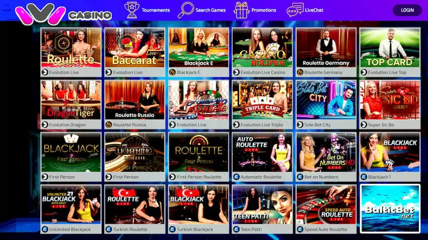 Ivi Live Casino for BalticBet.net is shown in the photo.