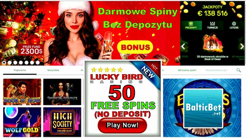 Lucky Bird Casino 2024 i piękna dziewczyna на zdjęciu.