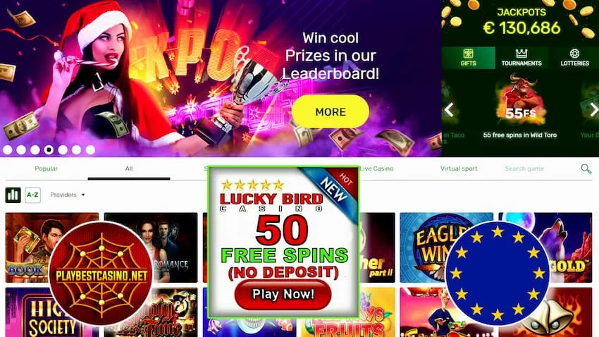 Lucky Bird Casino Bonuses and free spins can be seen here.