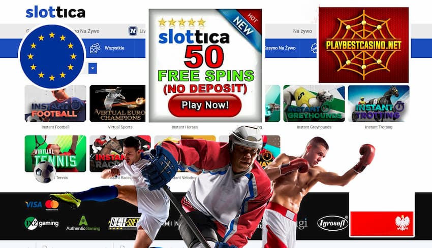 Slottica Casino Sport ma Cybersports Betting e mafai ona vaʻaia i luga o lenei ata.