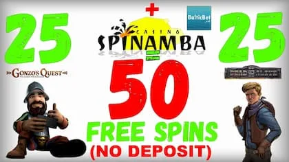 Como conseguir 50 xiros sen depósito nun casino Spinamba pódese ver na foto.