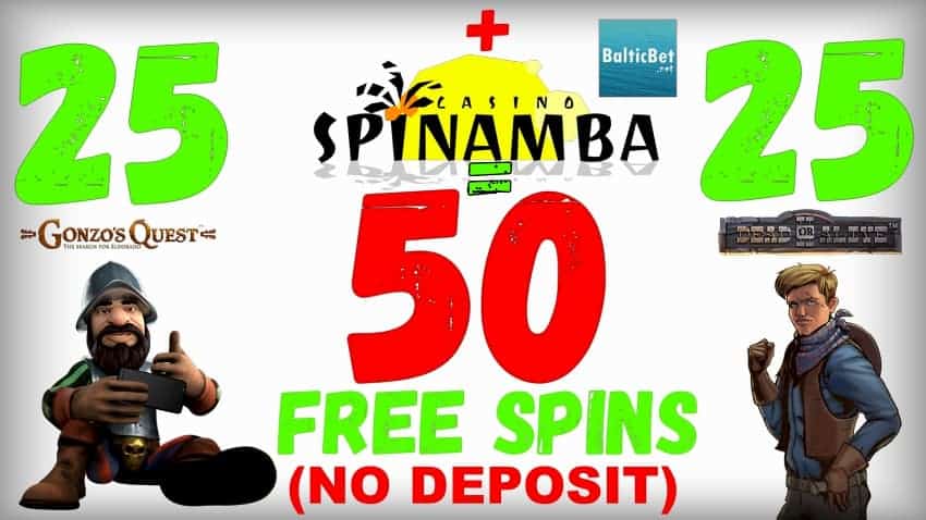 Spinamba Casino (Новое): Получи 50 Вращений Без Депозита есть на фото.