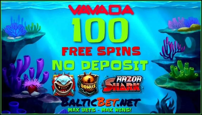 100 Вращений без депозита в Razor Shark за регистрацию в казино Vavada есть на фото!