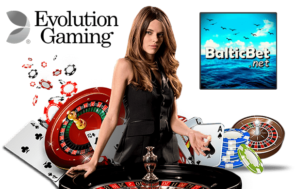 BalticBet.net a'r darparwr Evolution Gaming ar y dudalen amdanom ni yn y llun.