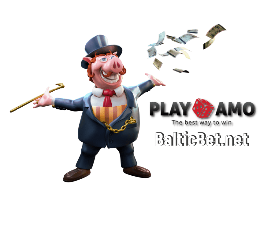 BalticBet.net et casino en ligne populaire Playamo sur l'image.