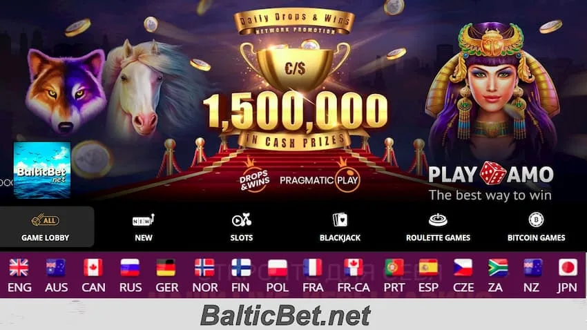 Playamo Casino for multilingual portal BalticBet.net is on photo.
