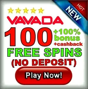 Vavada казино, 100 бесплатных вращений, бонус виден на снимке.