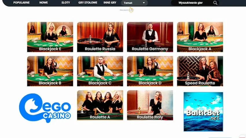 Ego Casino Live Games Bonus is on photo.