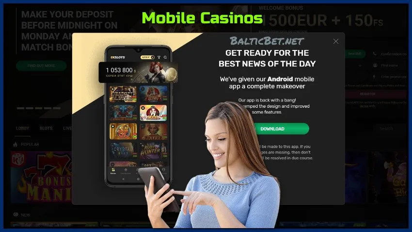 Mobile Casino 2024 - Revisión e selección de bonos está na foto.