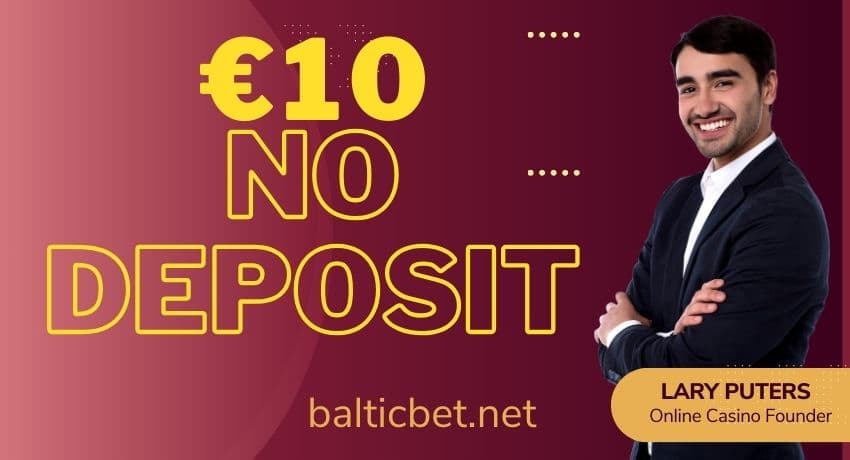 €10 Денежный бонус для новых игроков онлайн казино 2024 года на фото.