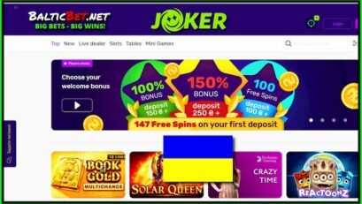 Bonuses and Free Spins in Joker Casino (Ukraine) is on photo.