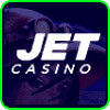 Логотип казино JET в формате png на фото.