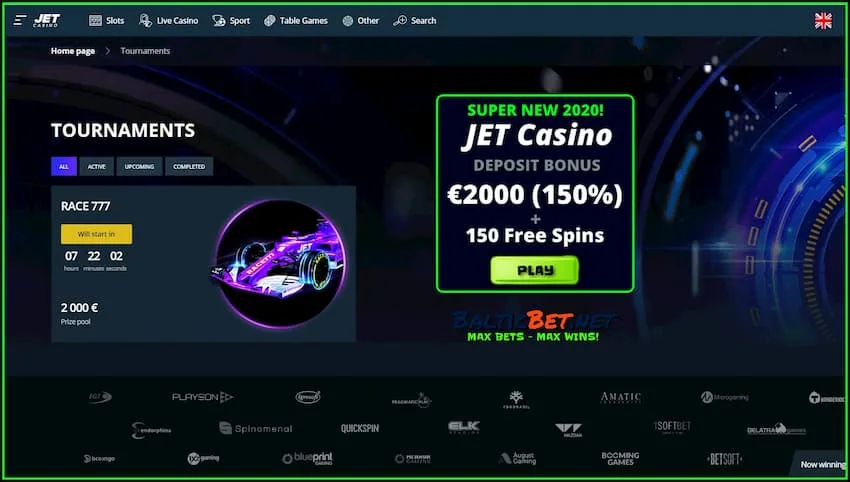 Турниры и Бонусы в JET Casino есть на снимке.
