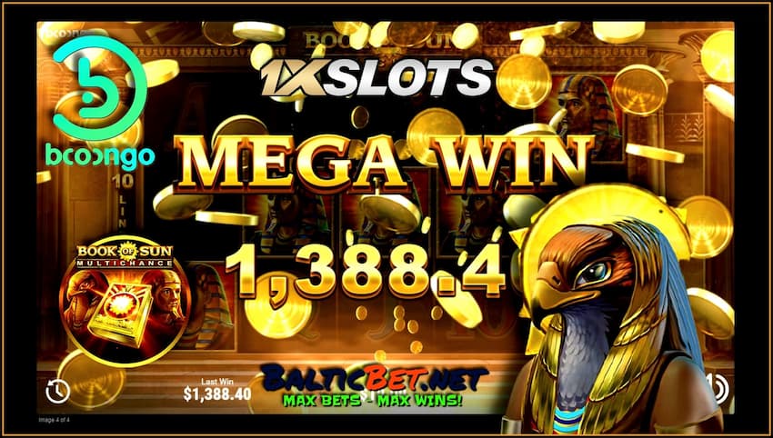 Большой Выигрыш в игровом автомате Book of Sun Multichance в казиyj 1xSLOTS есть на фото.