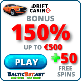 Drift Casino (2021): Review, 150% Deposit Bonus + 50FS!