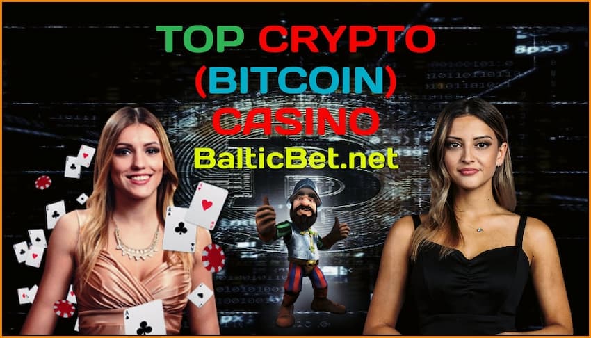 Top Crypto Crypto Casino 2021 - Bonuses and Free Spins are on the photo.