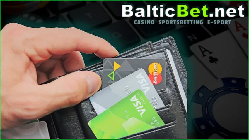 Дебетовая или кредитная карта предлагают средневысокую скорость транзакций и высокую безопасность на сайте BalticBet.net на фото есть