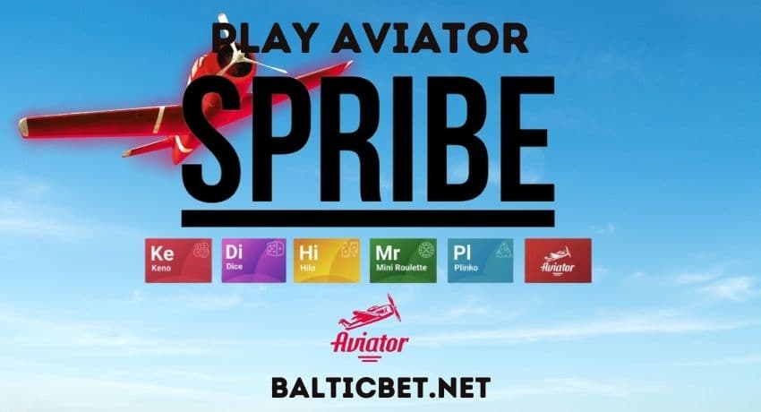 Логотип компании Spribe для игры AVIATOR на сайте Balticbet.net есть на фото.