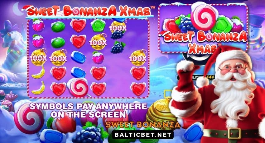 Sweet Bonanza XMAS от провайдера Pragmatic Play в онлайн казино на фото.