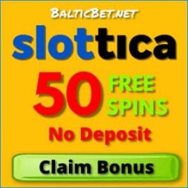 Slottica Kasino for Balticbet.net ingen innskudd bonus gratis spinn er på bildet.